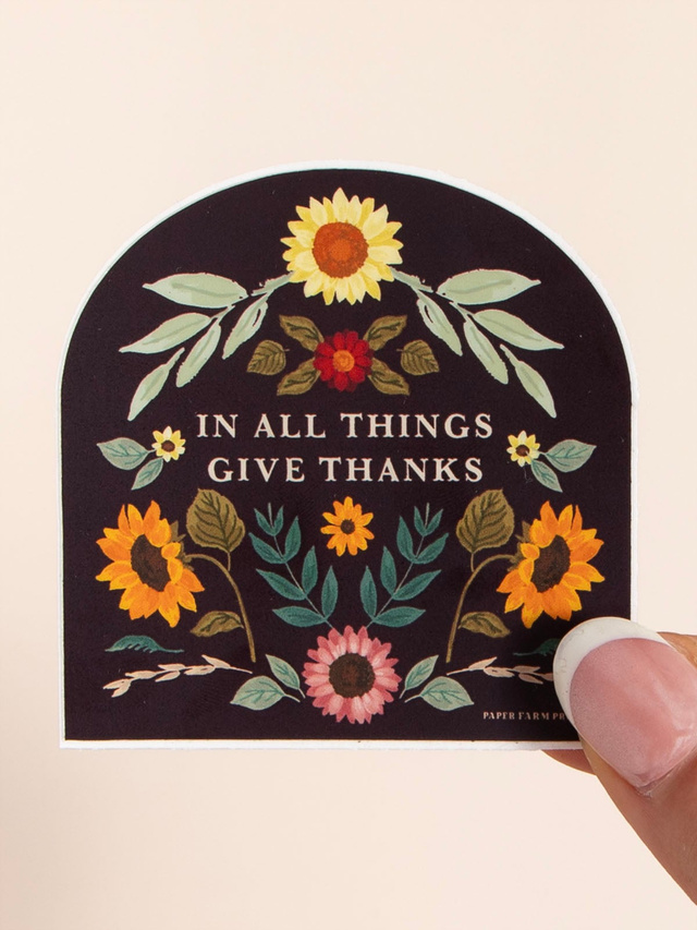 In All Things Give Thanks Decal Sticker, 1 of 4