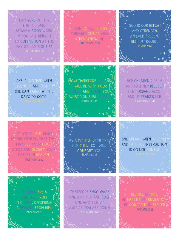 Verses for Mothers – Bible Verse Card Set with Display Stand, 3 of 5