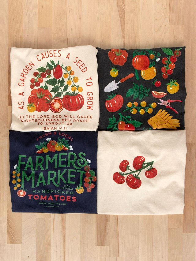 Tomato Vine Farmers Market Tee - True Navy, 4 of 7