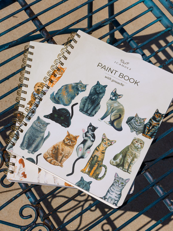 Feline Friends Cats Learn-To-Paint Gouache Paint Book, 1 of 7