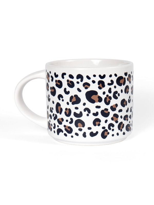 Leopard Print Large Ceramic Mug - Cream, 3 of 3