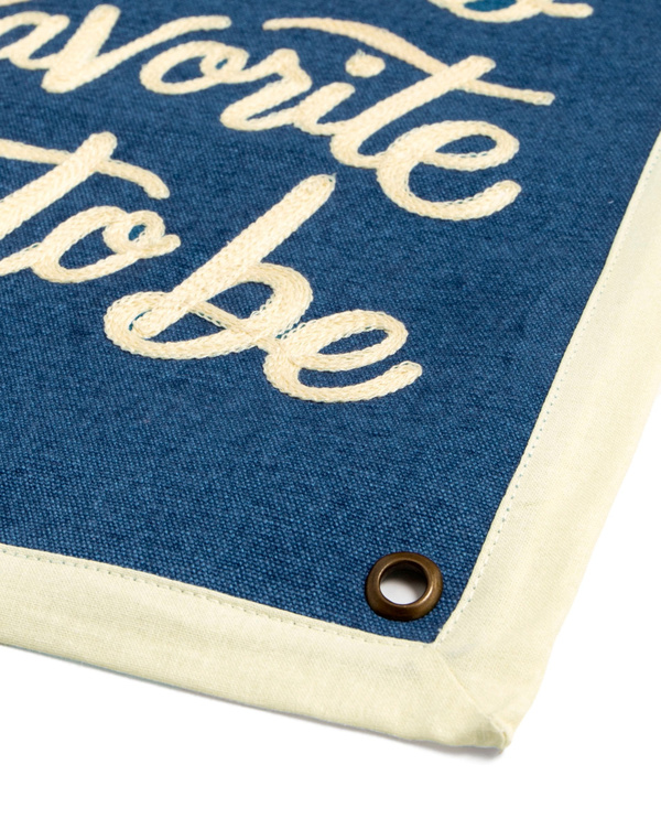 Together Is My Favorite Place Embroidered Canvas Banner, 3 of 3