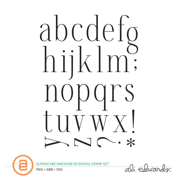 Alphas Are Awesome #6 Digital Stamp Set, 1 of 1