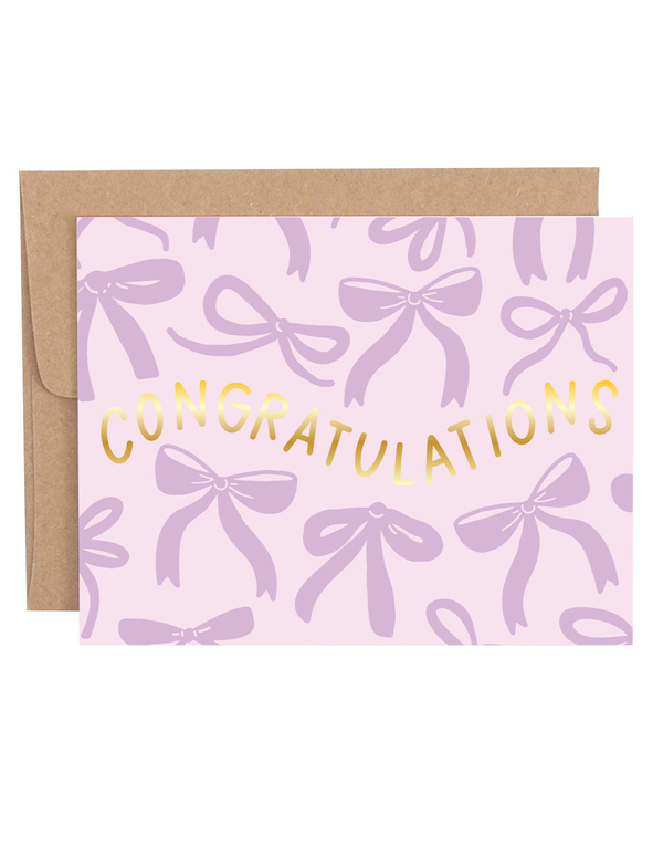 Congratulations Bows Greeting Card, 1 of 1