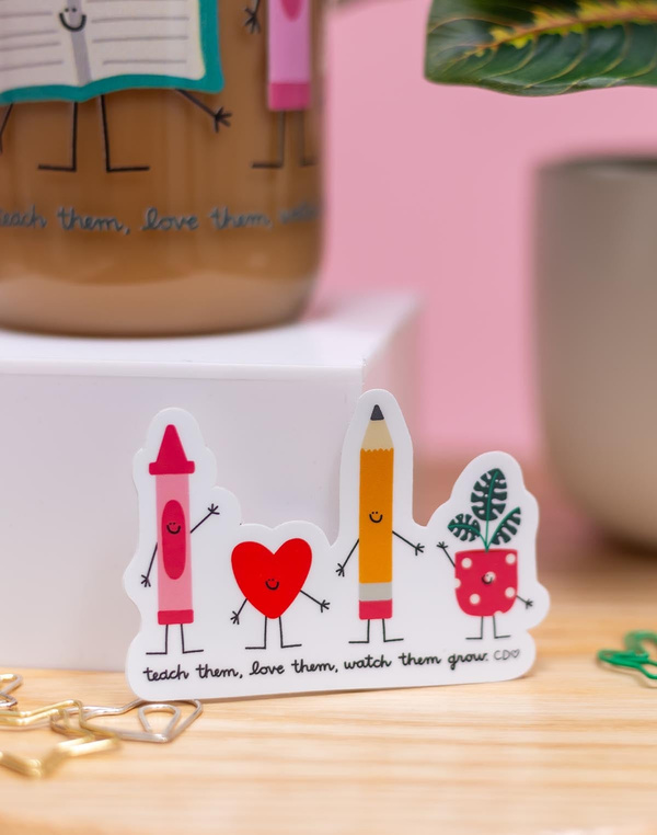 Teach Them Love Them Watch Them Grow Decal Sticker, 1 of 3