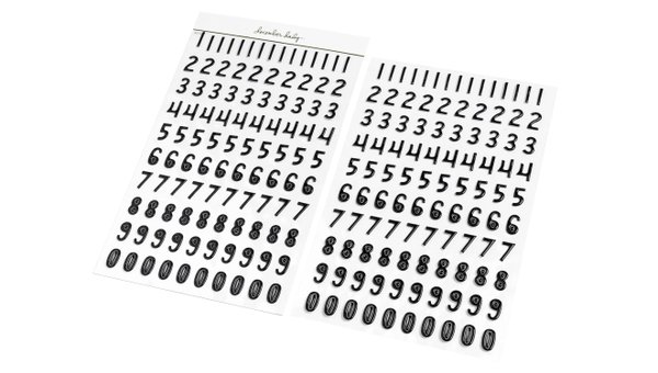 4×6 Puffy Number Sticker Sheets - Black, 2 of 2