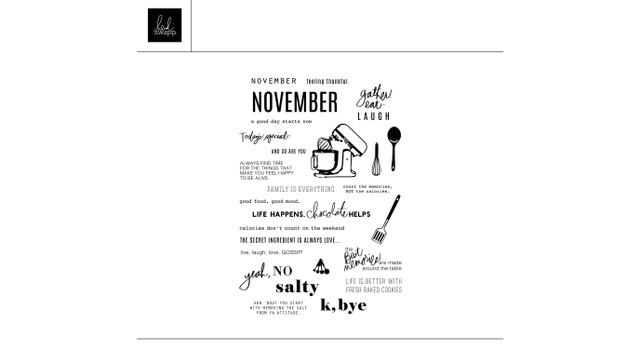 Digital November Captions Stamp Set, 1 of 1