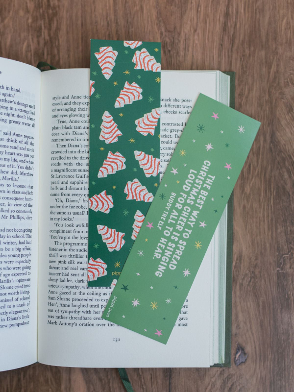 Christmas Tree Cakes Bookmark Set, 1 of 2