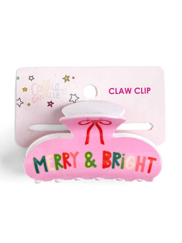 Merry & Bright Coquette Bow Christmas Claw Hair Clip, 4 of 5