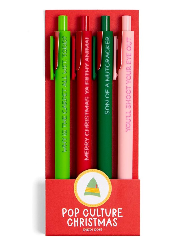 Pop Culture Christmas Movie Quotes Pen Set, 1 of 6