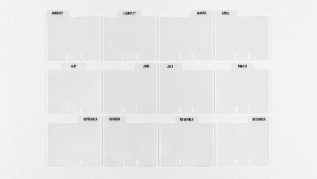 MemoryDex Monthly Dividers - Plastic, 1 of 2