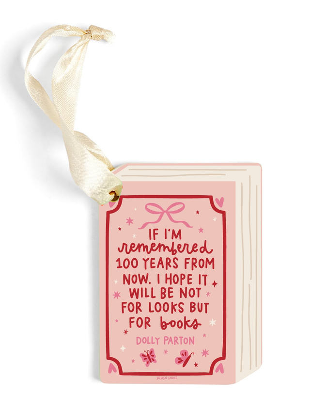 Remembered for Books Dolly Parton Christmas Ornament, 1 of 1