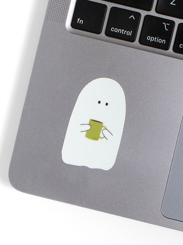 Cozy Ghost Halloween Decal Sticker, 2 of 2