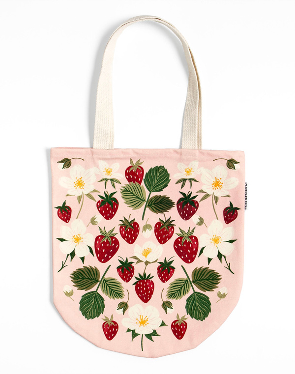 Strawberry Patch Canvas Tote Bag, 1 of 1