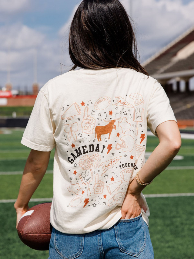 Austin Football Game Day Tee - Ivory, 3 of 6