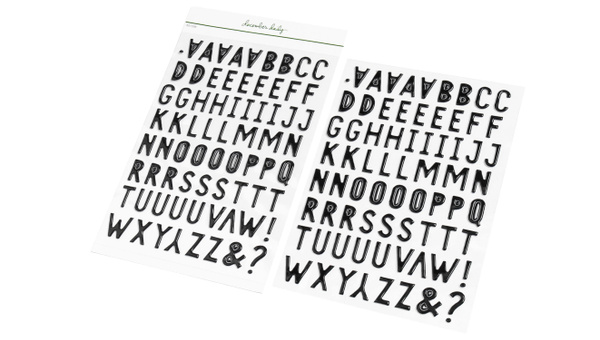 December Daily® 2026 4×6 Puffy Alpha Sticker Sheets - Black, 2 of 3