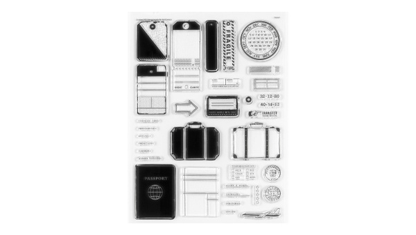 Stamp Set : 6×8 Travel Plans, 1 of 2