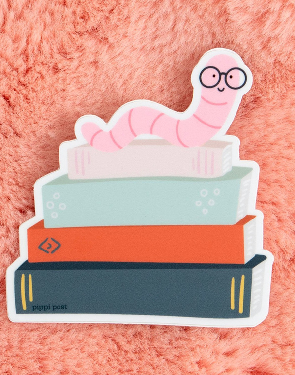 Bookworm Decal Sticker, 3 of 4
