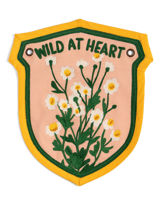 Wild At Heart Embroidered Canvas Banner, 4 of 6