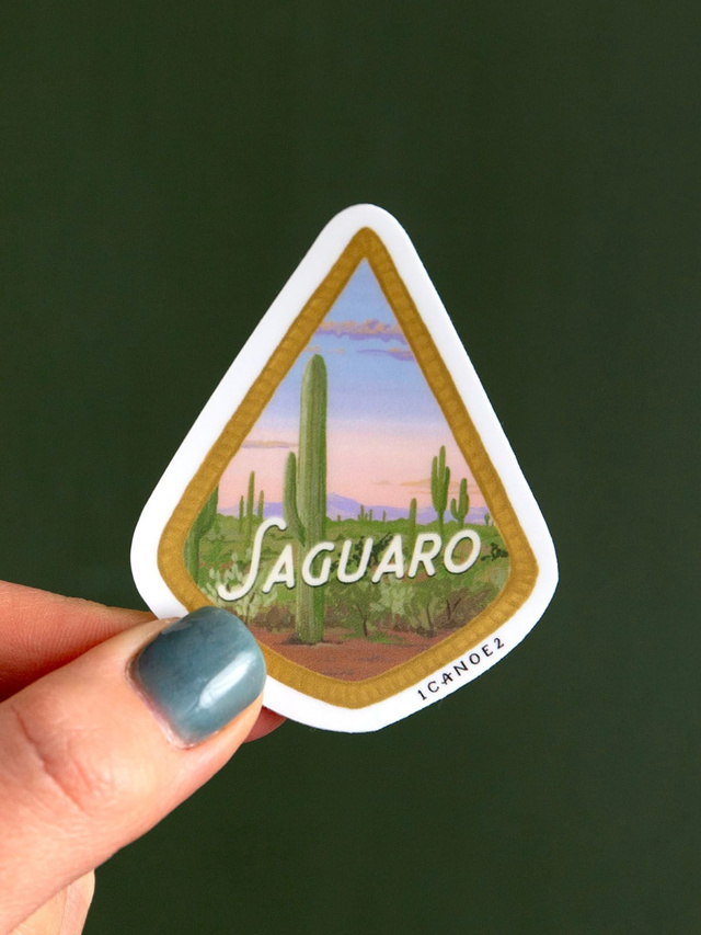 Saguaro National Park Badge Decal Sticker, 1 of 2