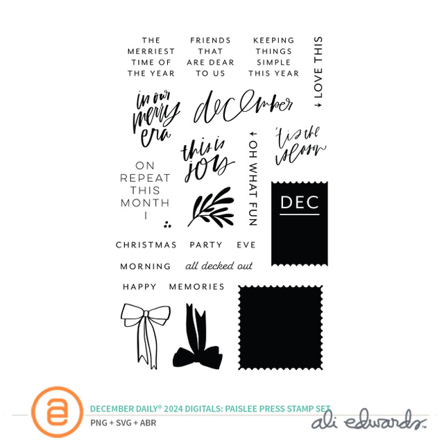 December Daily® 2024 Digital 4×6 Paislee Press Stamp Set, 1 of 1