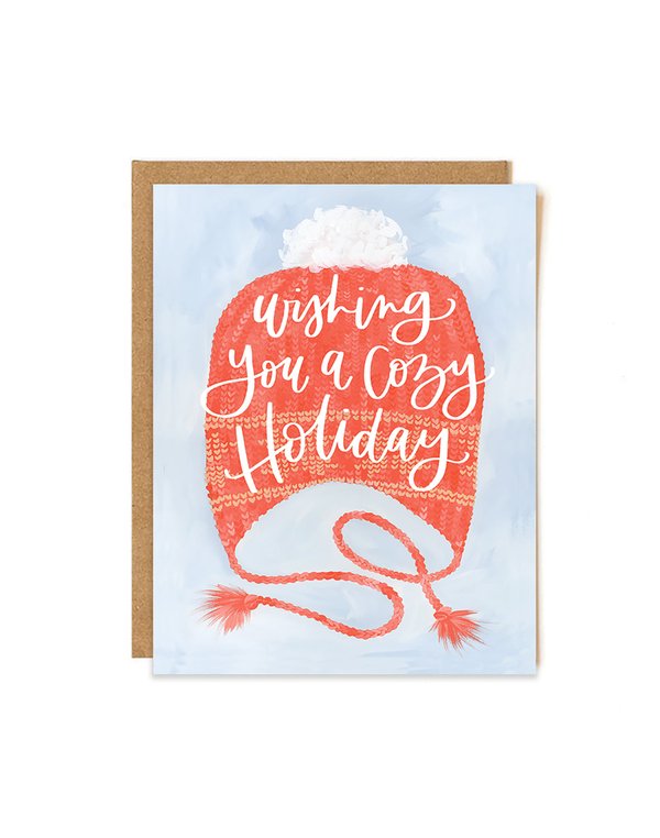 Cozy Holiday Hat Greeting Card, 1 of 1