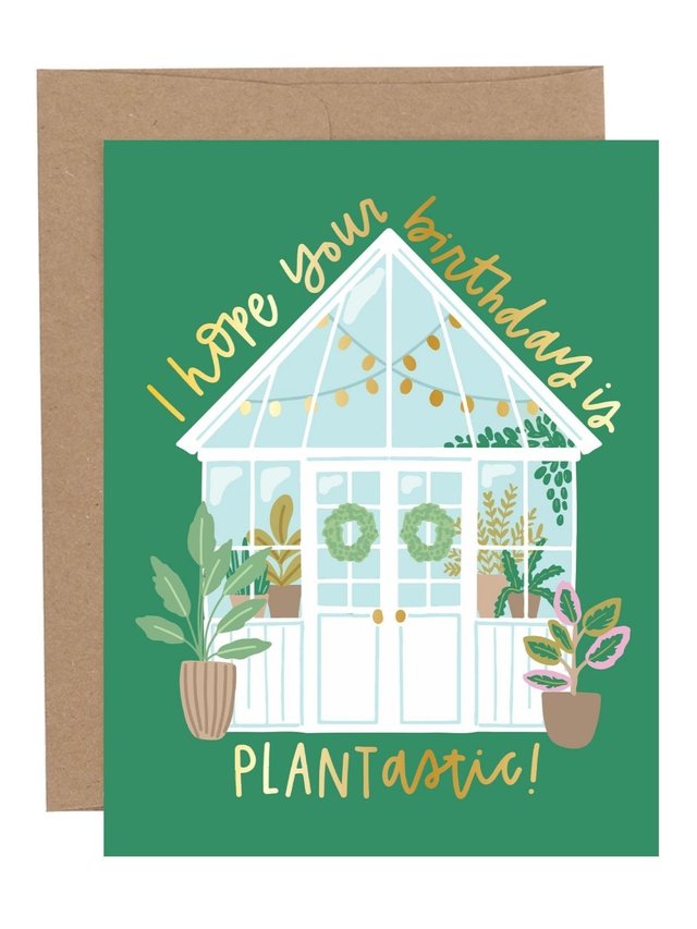 Greenhouse Plantastic Birthday Greeting Card, 1 of 1