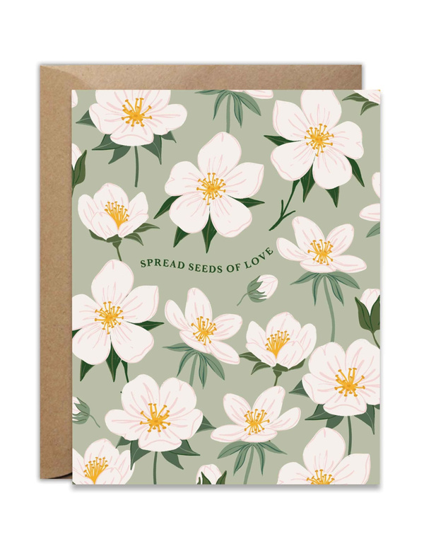 Spread Seeds Of Love Flower Garden Greeting Card, 1 of 1