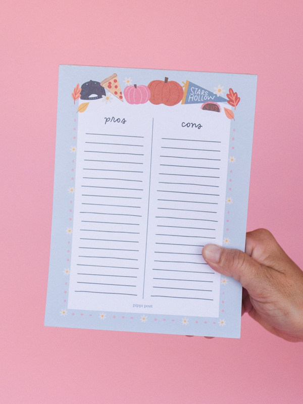 Pros & Cons Stars Hollow 6×8 Notepad, 1 of 7
