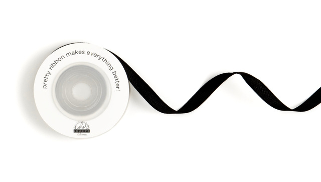 Color Collective 1/4" Ribbon - Black, 1 of 1