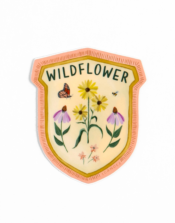 Wildflower Badge Decal Sticker, 5 of 5
