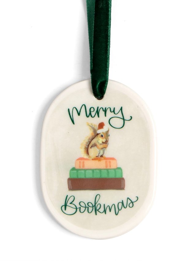 Merry Bookmas Book Stack Christmas Ornament, 1 of 2