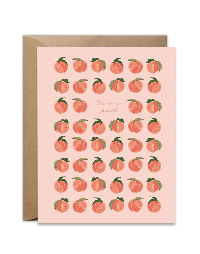 You're A Peach Greeting Card , 1 of 2