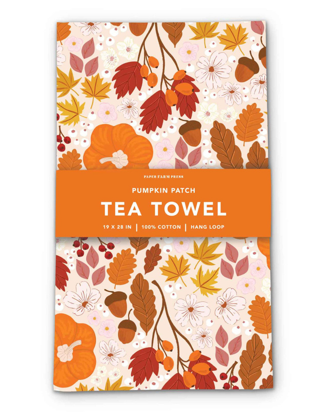 Pumpkin Patch Tea Towel, 1 of 4