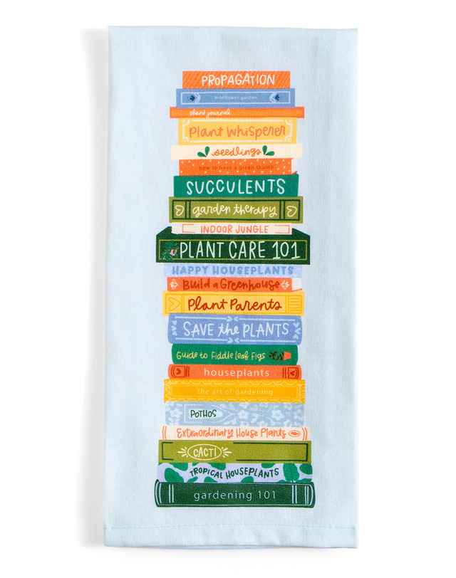 Plant Book Stack Tea Towel, 1 of 1