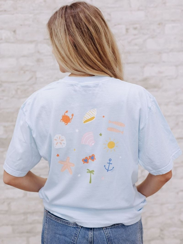 Sunshine State of Mind Coastal Tee - Chambray, 2 of 5