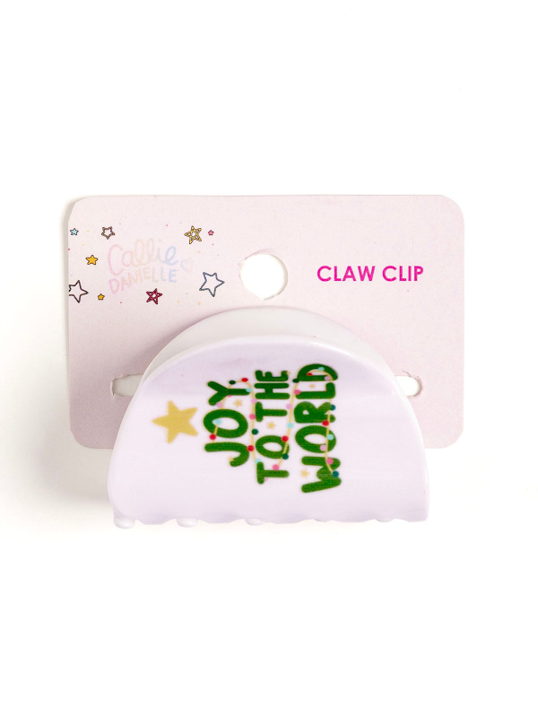 Joy to the World Christmas Claw Hair Clip, 4 of 5