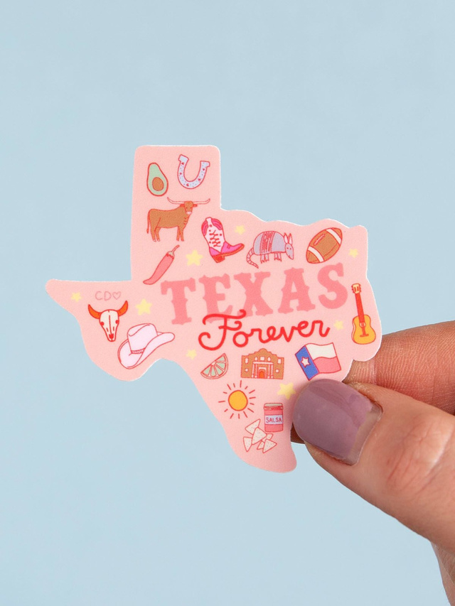 Texas Forever Western Icons Decal Sticker, 1 of 3
