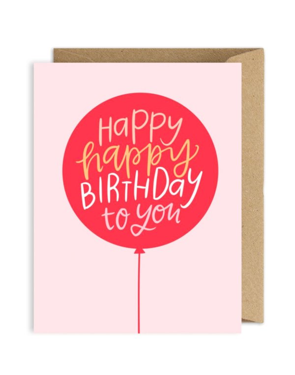 Balloon Birthday Greeting Card, 1 of 1