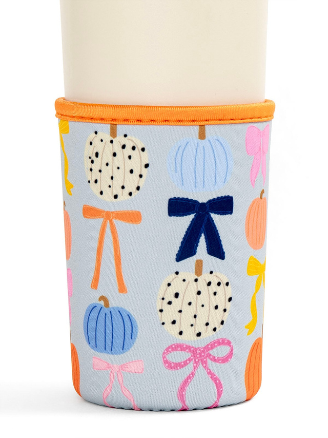 Fall Pumpkins & Coquette Bows Drink Sleeve, 2 of 5