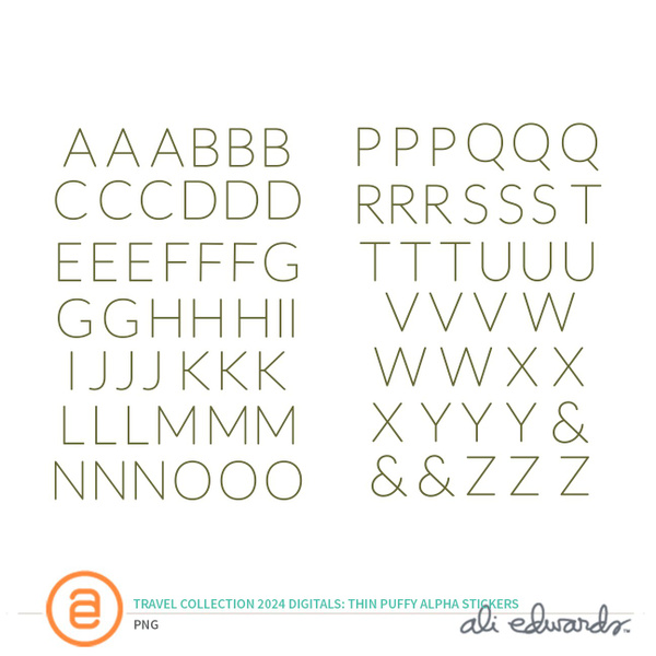 Travel Collection 2024 Digital Puffy Alpha Stickers, 1 of 1