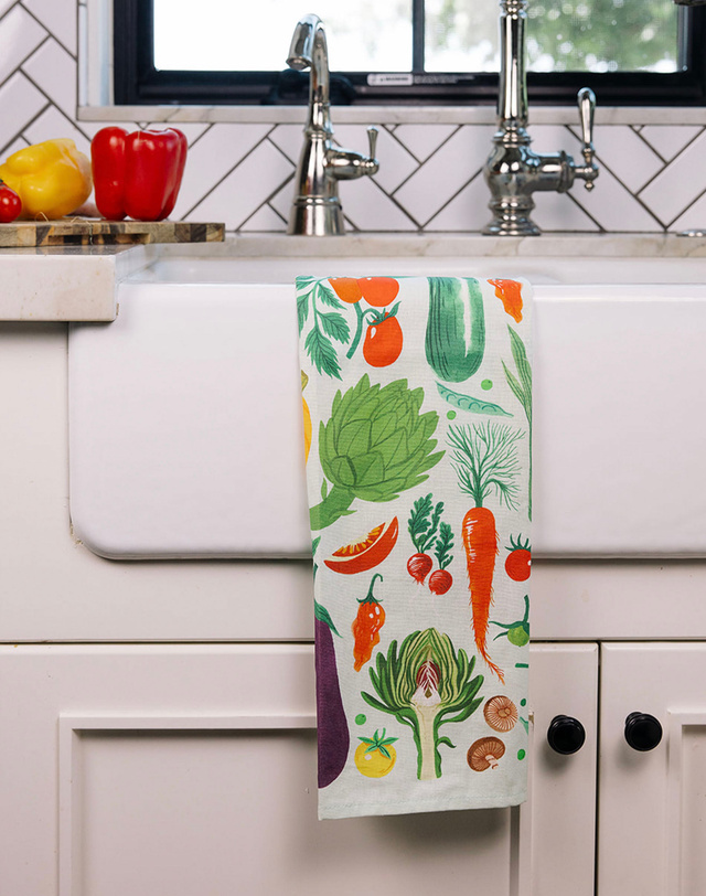Farm Fresh Veggies Tea Towel, 1 of 9