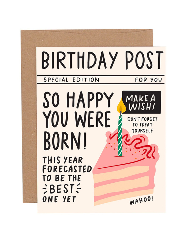 Birthday Post Greeting Card, 1 of 1