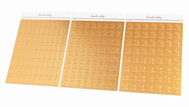 Gold Foil Number Sticker Sheets, 2 of 3