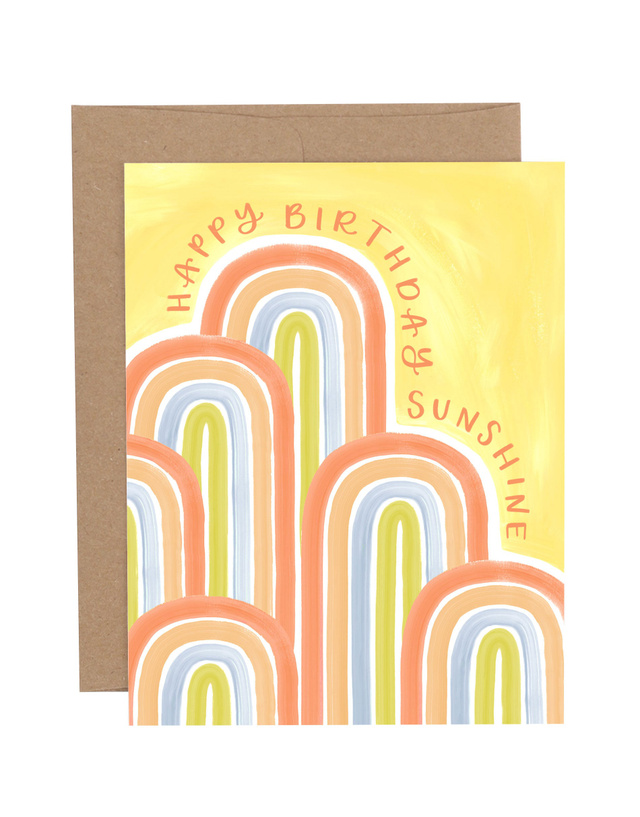 Sunshine Arches Birthday Greeting Card, 1 of 1