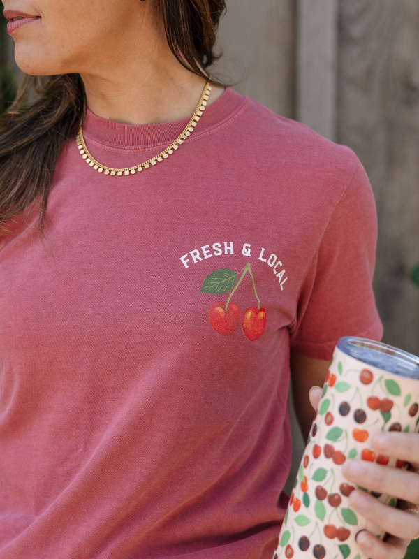 Cherry Grove Farmers Market Tee - Crimson, 2 of 4