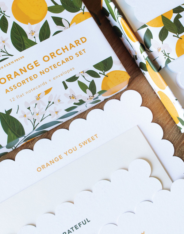 Orange Orchard Assorted Notecard Set, 2 of 5