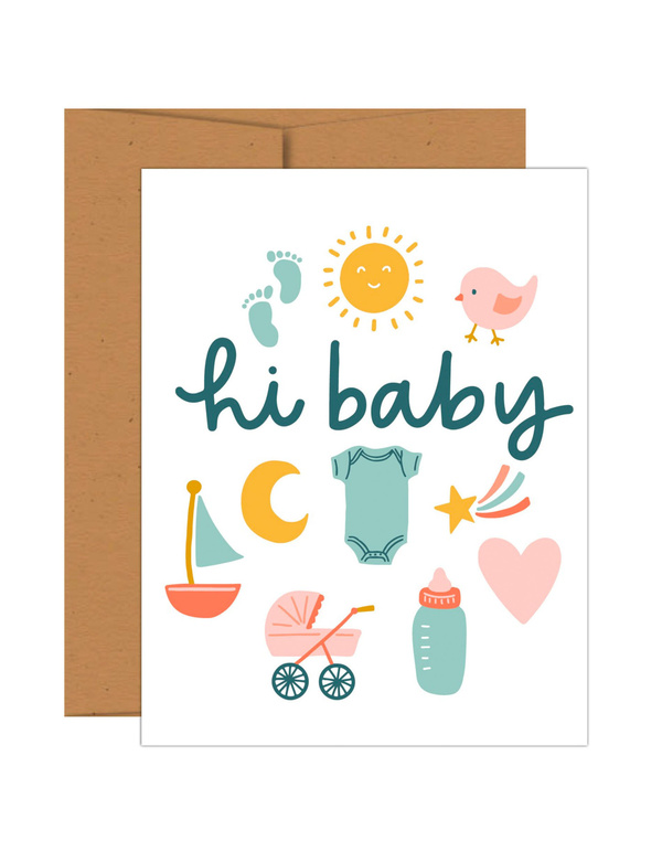Hi Baby Greeting Card, 1 of 1