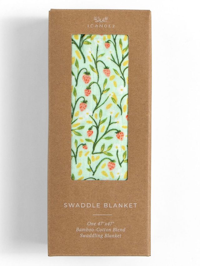 Strawberry Meadow Baby Swaddle, 4 of 5