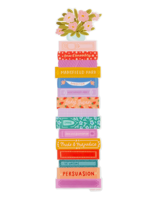 Jane Austen Book Stack Transparent Bookmark, 3 of 4